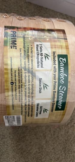 Prime Home Direct 10” Bamboo Steamer – 2 Tier – Brand New