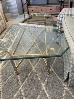 Glass coffee table