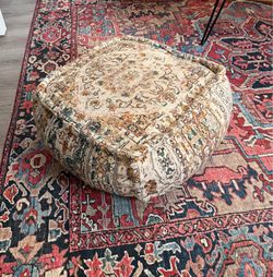 Square Persian Pattern Floor Pouf