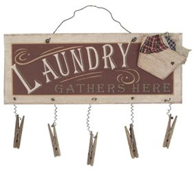 Clothespin laundry sign rustic/wood decor