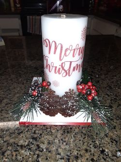 Personalized Christmas candles