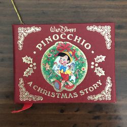 Vintage 1961 Walt Disney Pinocchio Christmas Story Book Ornament