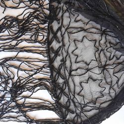 NEW! Beautiful Unique BEADED SHAWL/WRAP. Black