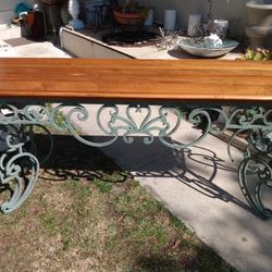 Ethan Allen Cast Iron French-Style Console/Entry Table 