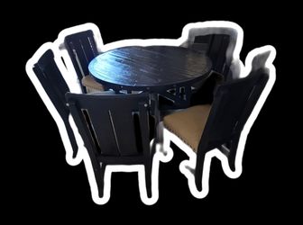 Black wooden table