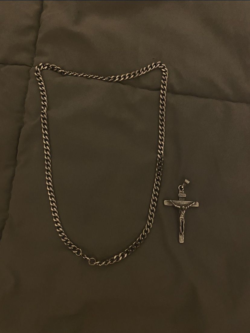 Silver Cross Chain
