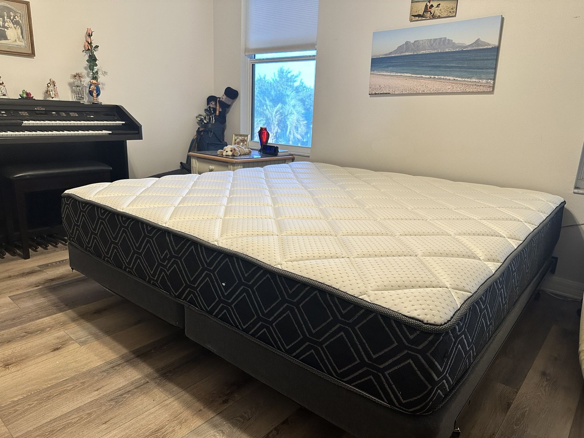 King Size Mattress Box Spring and Frame