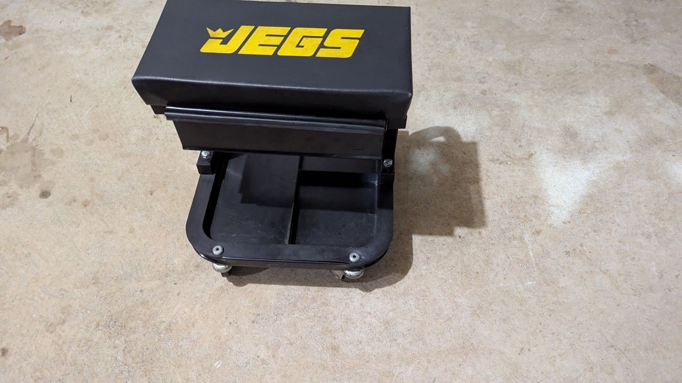 JEGS Mechanics Roller Seat, with Sliding Drawer