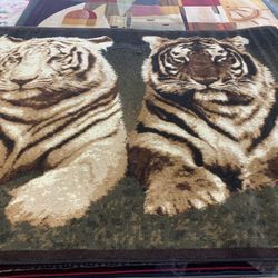 Tiger Area Rug New 