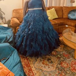 Turquoise/Blue Quinceanera Dress