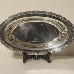 Vintage Silver Plated Bread Plate Used