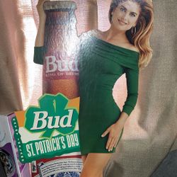 Vintage Beer Sign, Budweiser, Kathy Ireland $60