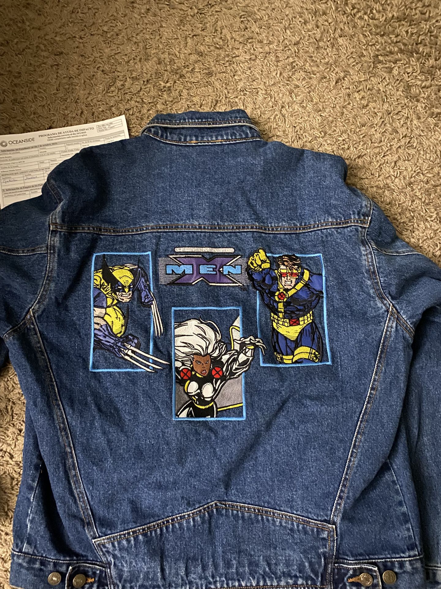 Excelled x Marvel Men’s Denim Jacket x Men Trío Jacket Size L