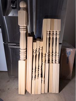 Stair Balusters Newel Posts Spiral Twist Carved Wood Spindles Staircase