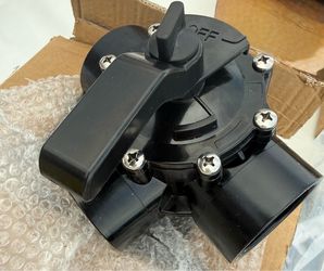 Black PVC 3-Way Pool Diverter Valve