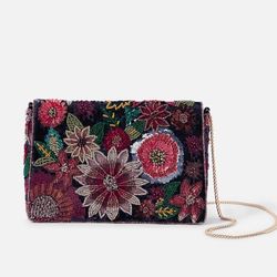 Accessorize beaded clutch bag