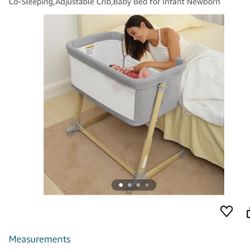 AMKE Baby Bassinet Bedside Sleeper W/ Storage Tray