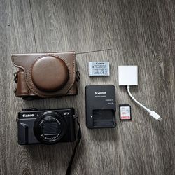 Canon G7X Mark II Bundle | Charger, Battery, 32GB SD Card, Case | Excellent