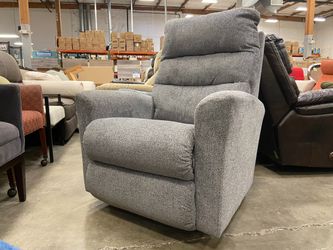 LA-Z-BOY Blue-Grey Chenille Manual Recliner