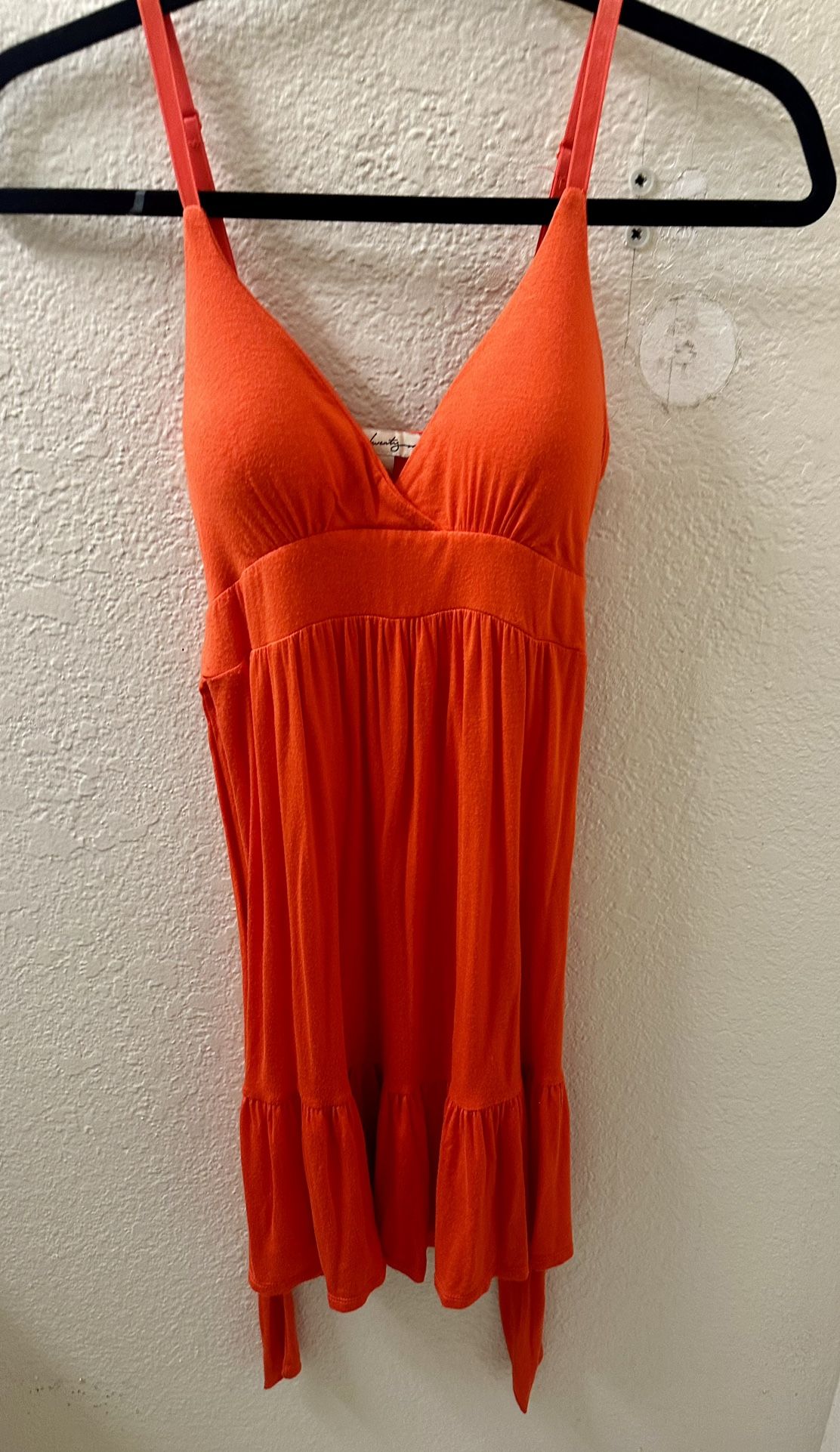 Orange Sundress With Adjustable Straps. Size Small