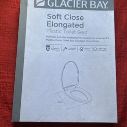 Glacier Bay Soft Close Elongated Plastic Toilet Seat