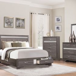 4 Pc King Bedroom Set No Credit Needed $10 Down 