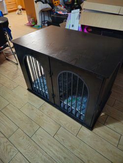 Large Wooden Dog Crate Furniture