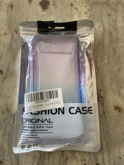 BAISRKE Clear Case for iPhone 7 TPU Bumper & Hard Plastic Back Cover for iPhone 7 & iPhone 8 [4.7 inch] - Blue Purple Gradient