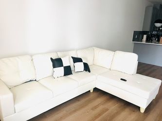 Cream sectional