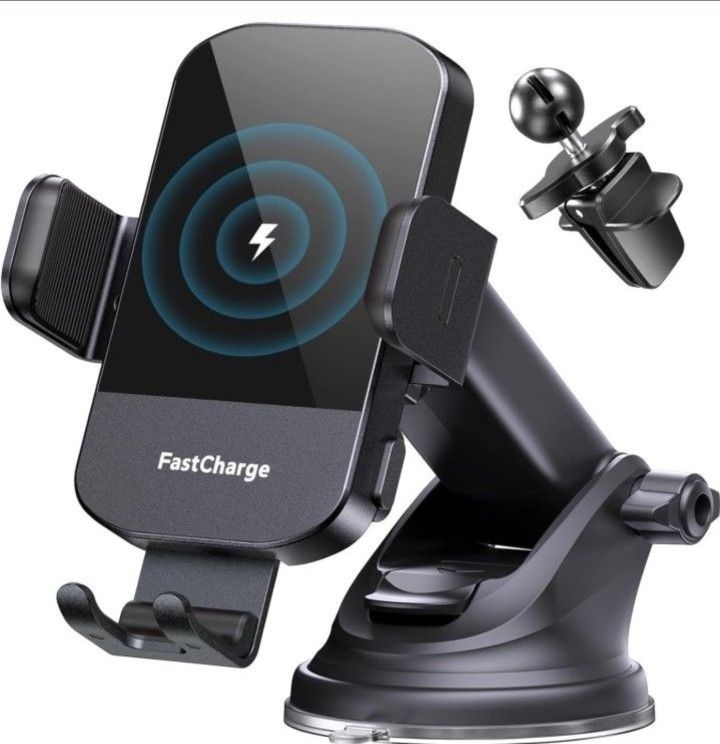 15W Fast Charging Auto Clamping Car Charger Phone Mount Phone Holder