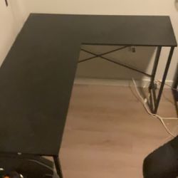 Medium Sized Wooden Black Desk