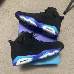 WORN 1X JORDAN 6 AQUA SIZE 14