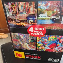 New Kodak 4  1,000 Piece Puzzles 