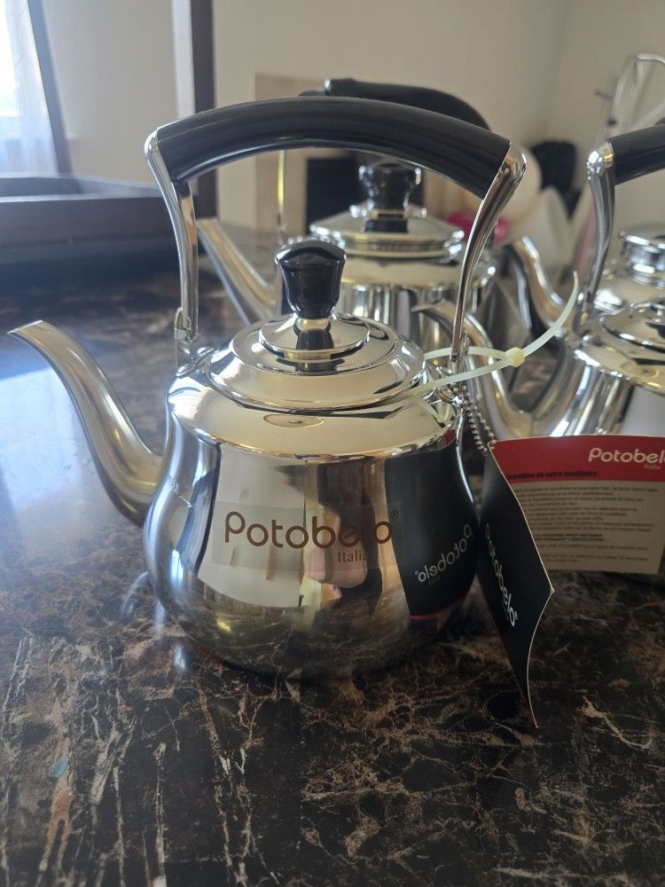 POTOBELO ITALIA STAINLESS STEEL KETTLE TEAPOT