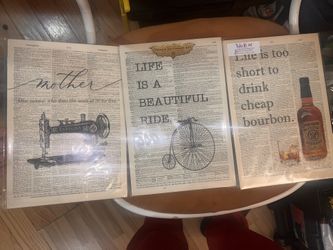 Vintage Dictionary Art Pages