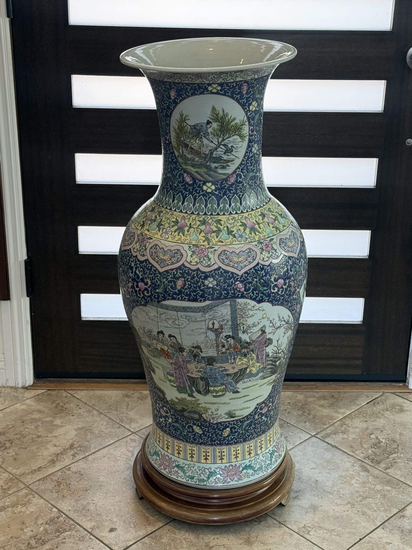 Two RARE Famille Rose Vase Authentic Chinese Porcelain Vases
