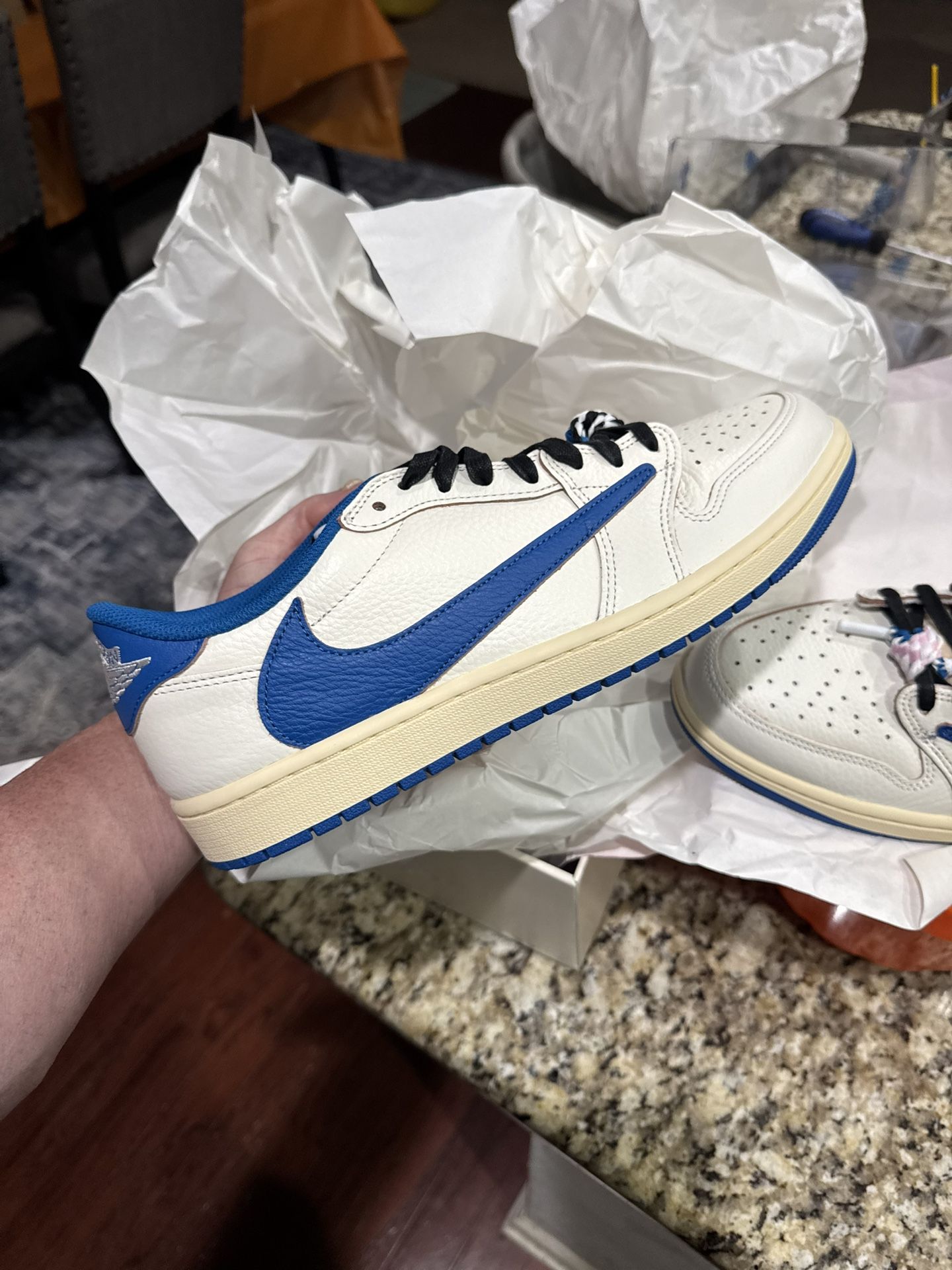 Jordan 1 Low Travis Scott Fragment  Size 11 With Receipt
