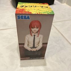 SEGA Chainsaw Man Makima Sitting Noodle Stopper Perching Anime Figure Toy Statue