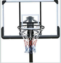 Height Adjustable 6 to 10ft Basketball Hoop 44 Inch Backboard Portable Basketball Goal System with Stable Base and Wheels, use for Outdoor