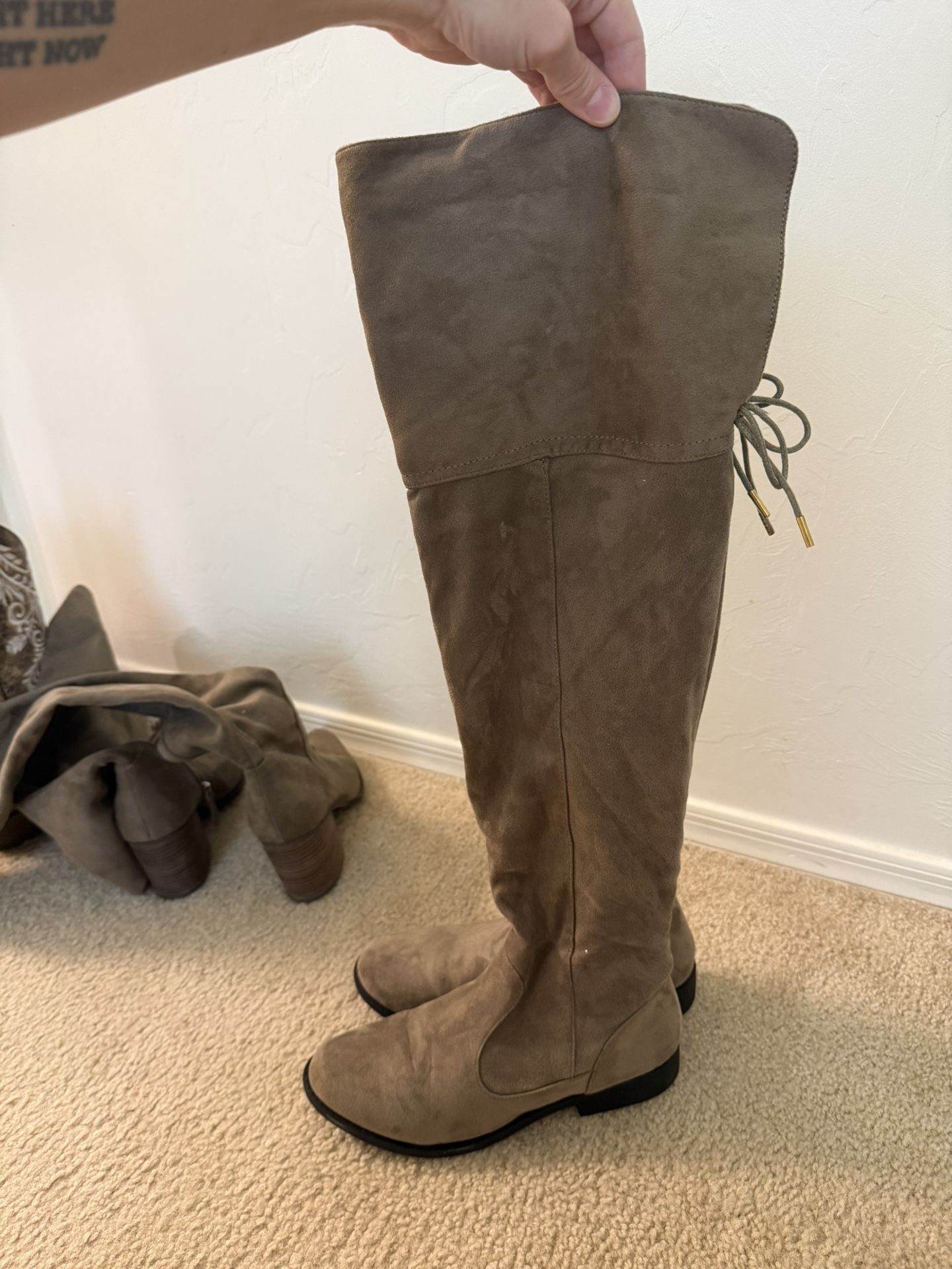 Brown Boots Flat