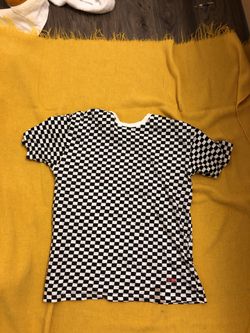 Supreme checkered tee shirt size m