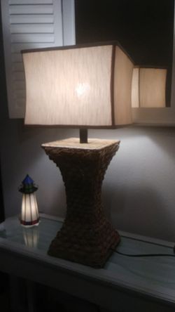 Whicker lamp 30 inches tall