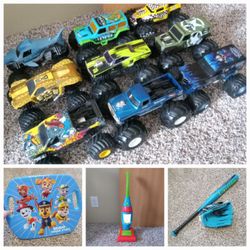 Toys For Under The Christmas Tree! Monster Jam Trucks, Paw Patrol Scooter, Pretend Toy Vacuum And Tee Ball Bat And Glove Set