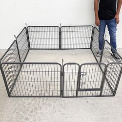 (Brand New) $85 Pet 8-Panel Playpen, Each Panel (24” Tall X 32” Wide) Heavy Duty Dog Exercise Fence Gate Crate Kennel 