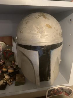 Silver/gray Mando Helmet