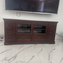 Solid wood TV stand /  media console
