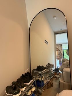 Large arched mirror