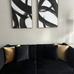 Futon Sofa and Loveseat