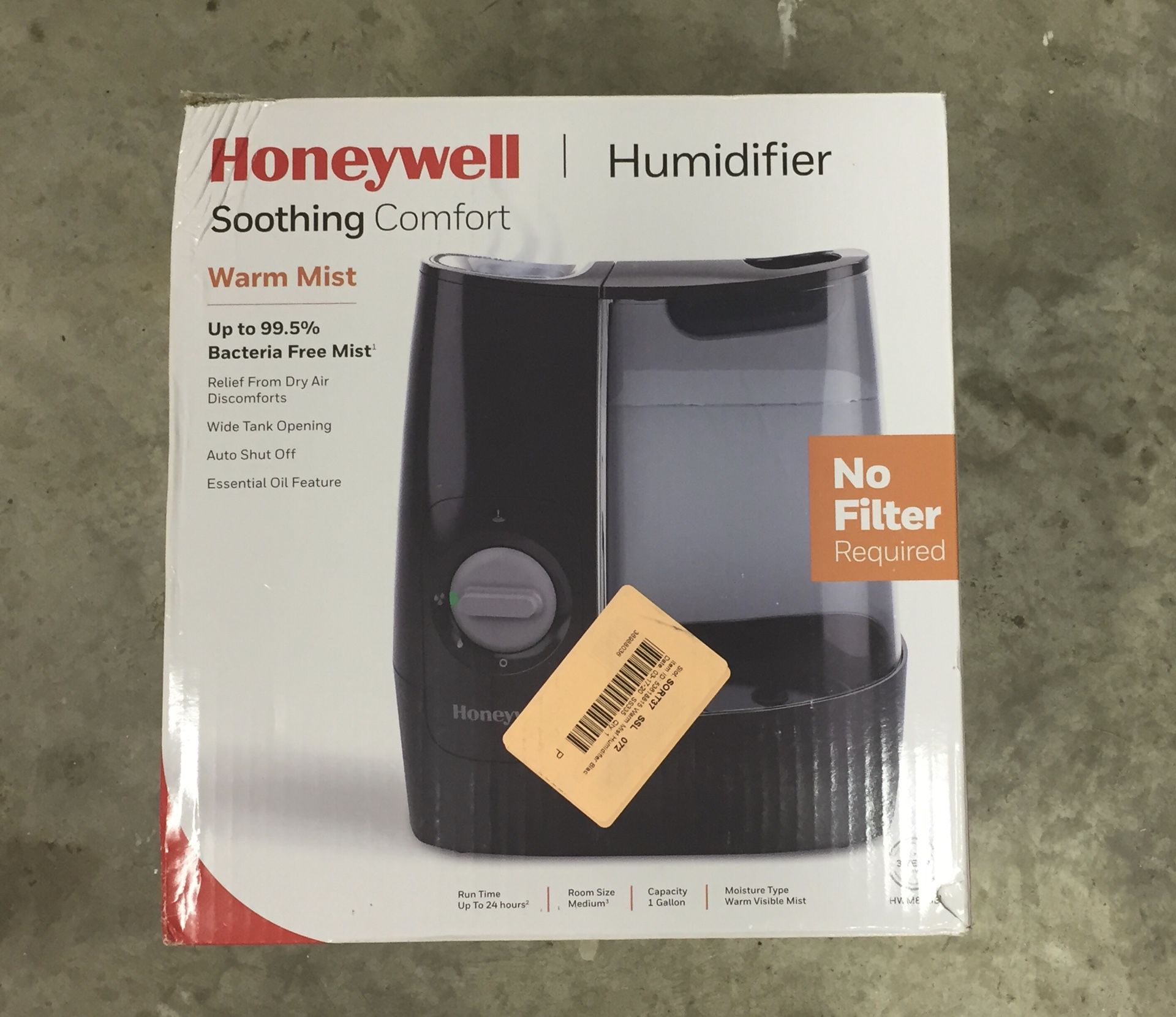 Honeywell Filter Free Warm Mist Humidifier- Black
