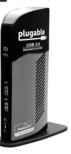 Plugable USB 3.0 Universal Laptop Docking Station Dual Monitor for Windows and Mac (Dual Video: HDMI and DVI/VGA/HDMI, Gigabit Ethernet, Audio, 6 USB